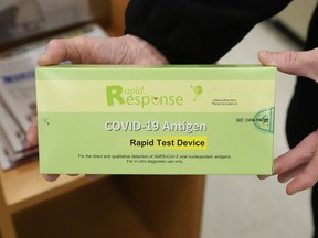 Ontario has rolled out widespread public access to rapid antigen tests (RATs). Up to 5.5 million tests will be available for free to the general public, up to 44 million over the next eight weeks. Each household is eligible to receive one box of five tests per week. John Lappa/Sudbury Star/Postmedia Network