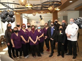 The hotel staff at the Hilton Garden Inn were on hand to celebrate the one year anniversary of the hotel opening at 475 Barrydowne Road in Sudbury, Ont. on Wednesday February 23, 2022. John Lappa/Sudbury Star/Postmedia Network