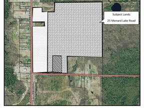 An application to change the zoning of property on Menard Lake Road for the purpose of building an abattoir was brought to council.