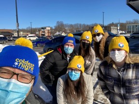 The CMHA Wellness Warriors pose for a photo during the Coldest Night of the Year Walk. Over 206 walkers and 45 teams raised nearly $60,000 for the Safe 'N Sound drop-in centre in Owen Sound this year. Photo supplied.