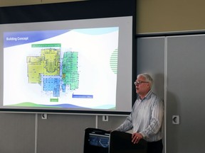 Norm Hodgson gave a presentation on the proposed municipal centre to the chamber. Chamber members had many comments and questions afterward.