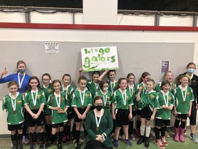 The Spruce Grove U11 Gators were unstoppable at the Edmonton Minor Soccer Association City Finals this past weekend. Submitted Photo.