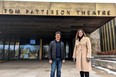 Artistic director Antoni Cimolino and executive director Anita Gaffney in front of the new Tom Patterson Theatre. (Galen Simmons/Beacon Herald file photo)