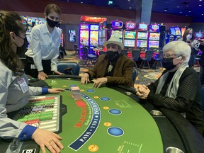 Brian Grandpa Beninger officially opened the blackjack table at Cascades Casino in North Bay Wednesday afternoon. There was a lineup before the 5 p.m. public opening.
Jennifer Hamilton-McCharles/The Nugget