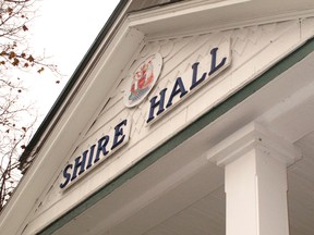 Prince Edward County is supporting war-torn Ukraine by flying the country's flag at Shire Hall. BRUCE BELL FILE