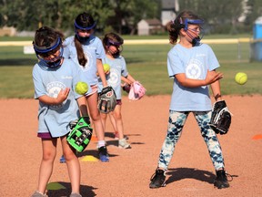 Members of Beaumont Fastball’s Grassroots Program (five to seven year olds) practice pitching last summer. (Beaumont Fastball)