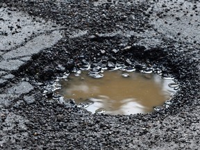 Motorists should brace themselves for the annual appearance of potholes on Pembroke streets. Getty Image