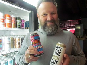 Sault Ste. Marie Festival of Beer organizer Stephen Alexander displays craft beer brands that may make their way to this year’s event, titled A New Hop. JEFFREY OUGLER/POSTMEDIA NETWORK