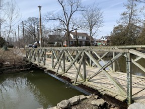 A report on engineering services to Norfolk council this week said the pedestrian bridge over the Lynn River in Simcoe at the east end of Hawthorne Avenue will likely have to be replaced and not repaired as originally anticipated.  – Monte Sonnenberg