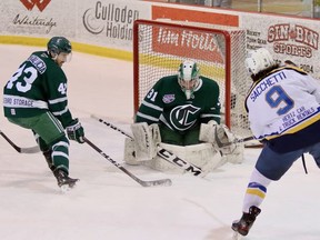 Defenceman Juliano Santalucia (left) is one of three players who will be unable to return to the Sherwood Park Crusaders next season. Photo Supplied