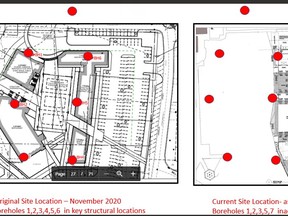 Boreholes dug last year to test soil samples should be redone as the Cedar Crescent Village proposal has been moved 30-metres from the original site, a reader writes.