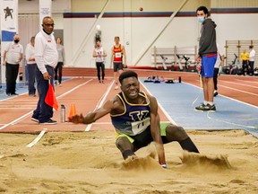 Laurentian University's Marvin Zongo competes at the York University Winter Open on Friday, February 25, 2022.