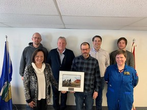 STARS presented a gift to the MD acknowledging the 15 year partnership supporting STARS.  See picture attached – Back row from left to right – Councillor Josh Hostetler, Councillor John Przybylski, Councillor Nolan Robertson, Councillor Dalen Richardson

Front Row left to right – STARS Sr. Municipal Relations Liaison, Glenda Farnden, Reeve Phil Kolodychuk and STARS Pilot, Paula Quiroga