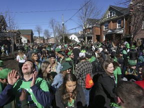 University District partygoers were out in full force on Aberdeen Street to celebrate St. Patrick's Day on March 17, 2018.