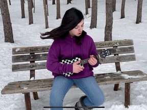 Emilia Peralta Castillo, 11, has made a music video to raise awareness about femicide in Latin America. Supplied