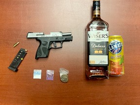 Brockville police relased this image of items seized from a suspicious vehicle. (SUBMITTE PHOTO)