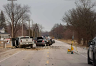 The scene of a fatal collision on County Road 34 between Leamington and Wheatley on the morning of March 18, 2022. PHOTO BY DAX MELMER /Windsor Star