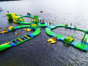 Splash N Go Adventure Parks Ltd. says its popular inflatable water park is set to open for the season at Vermillion Lake Park on June 25 and will be staying all summer long. Supplied