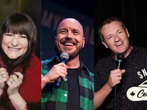 Snowed In Comedy Tour performers headed to the Port Theatre on April 1, 2022, are (from left) Kate Davis, Pete Zedlacher, Dan Quinn and Paul Myrehaug. Handout/Standard-Freeholder/Postmedia Network