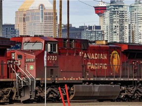 CP Rail trains were moving again in Calgary’s Alyth Yards on Tuesday, March 22. The company and union have agreed to binding arbitration to resolve their labour dispute. GAVIN YOUNG/Postmedia