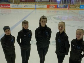Alexa Gelinas, Olivia Samson, Mackenzie Jones, Farrah Larose and Daelyn Parker are competing at the provincial championships held in Mississauga this week.