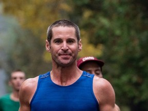 Fraser Burgess races in last October's Muskoka Marathon, where his finishing time allowed him to qualify for next month's Boston Marathon. In fact, Burgess exceeded the qualifying time with more than 10 minutes to spare.
Submitted Photo