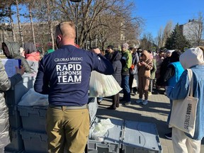 Strathcona County Emergency Services firefighter-paramedic Marc Pavan has travelled to Moldova with a charity called GlobalMedic to assist evacuees who have fled the war in Ukraine. Photo Supplied