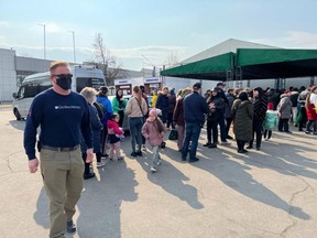 Strathcona County Emergency Services firefighter-paramedic Marc Pavan is currently coordinating food distribution for Ukrainian refugees in Moldova. Photo Supplied