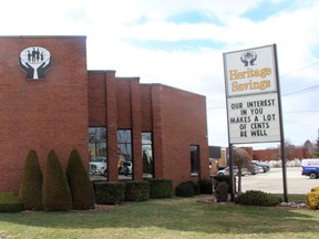Heritage Savings & Credit Union is preparing to merge with FirstOntario Credit Union in the fall. PHOTO Ellwood Shreve/Chatham Daily News