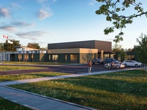 A rendering of the planned new school in Markdale.