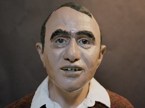 A clay facial reconstruction, made by Det. Cst. Duncan Way, of a victim who was found murdered 33 years ago in Stone Mills Township. Submitted