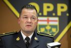 OPP Insp.  Dwight Peer speaking at a 2013 news conference in London as police announced the arrest of Henry Cooper, a migrant worker from Trinidad and Tobago, following an investigation into a violent sexual assault near Vienna, in Elgin County.  (Free Press file photo)