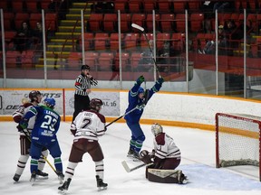The Melfort Mustangs kick off their bid for an SJHL championship against the Yorkton Terriers at the Northern Lights Palace on Friday, Mar. 18. Omar Sherif / The Journal