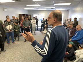 Muslim Association vice president Mohammed Chaudhry greeted dozens who turned out to celebrate the opening of a north-end centre that will accommodate social events, teaching times and daily prayers.