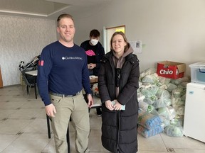 Marc Pavan recently arrived in Moldova this past weekend to assist with food delivery for Ukrainian refugees. Photo Supplied