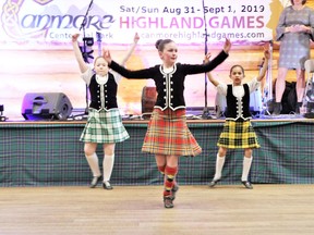 The Canmore Highland Dance group perform for Tartan Day at the Opera House in Canmore on April. 6.2019. Photo Marie Conboy/ Postmedia.