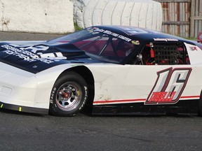 After clinching the 2021 KOD Disposal Super Stock track championship, Anthony DiBello (No. 16) has announced plans to defend his title in a new ride for the 2022 schedule at Peterborough Speedway. JIM CLARKE PHOTO