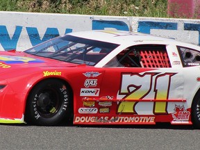 Cavan's Dan McHattie (No. 71) clinched his sixth Peterborough Speedway Late Model championship during the track's 2021 season. JIM CLARKE PHOTO