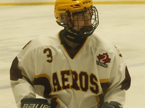 Athens forward Andrew Sprague scored a hat trick in Westport on Monday night and will finish the EOJHL regular season third in scoring.
File photo/The Recorder and Times