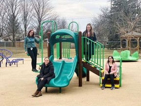 Children's Treatment Centre of Chatham-Kent staff involved in a recent accreditation survey included Tina Jamieson, Erica
Robertson, Rachel Guerin and Crystal Gagnon.