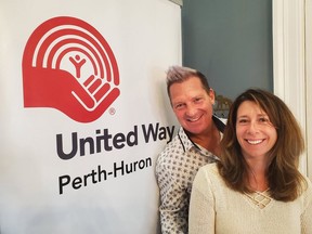 Huron-Perth United Way campaign co-chairs Rob and Leslie Edney. The organization has "smashed through" its most ambitious fundraising target to date. Handout