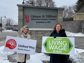 Pictured from left are accounting manager Jacqueline Patrick and Usborne and Hibbert president and CEO Shelagh Cleary.