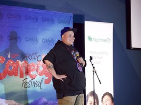 Paul Rabliauskas performing at the 2021 Canadian North Arctic Comedy Festival in Iqaluit, NU. Ashley Board, Board Productions photo. Handout/Cornwall Standard-Freeholder/Postmedia Network