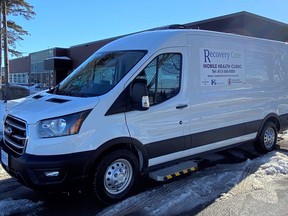 Handout/Cornwall Standard-Freeholder/Postmedia Network
The Cornwall Community Hospital provided this photo of the new mobile mobile clinic van, a service being offered in partnership with Recovery Care.