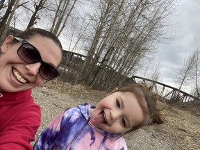 Nicole Maria with her daughter, Scarlett, in Prince George.