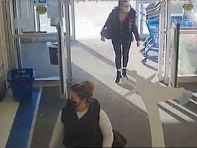 Two women wanted by the Kingston Police for stealing a baby monitor from the Toys “R” Us store on Feb.25. Police said the two women have committed similar thefts at other stores along Highway 401.