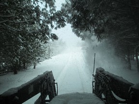 Heading into the snow.