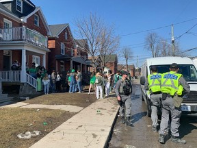 Aberdeen Street in the University District near Queen's University on St. Patrick's Day, March 17.
