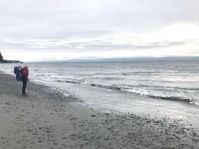 Susan Young's daughter Chandra, and her daughter, Rowan, at Sandcut Beach in Jordan River Regional Park on Vancouver Island, B.C.