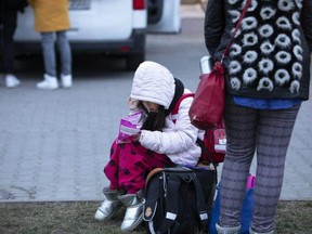 Reception centres have been set up near border crossing points where Polish volunteers and aid agencies are offering food, water, transport and shelter. Plan International/Supplied Photo